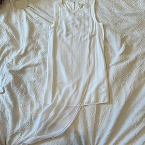 White silence and noise asymmetrical dress XS